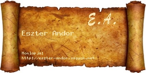 Eszter Andor névjegykártya